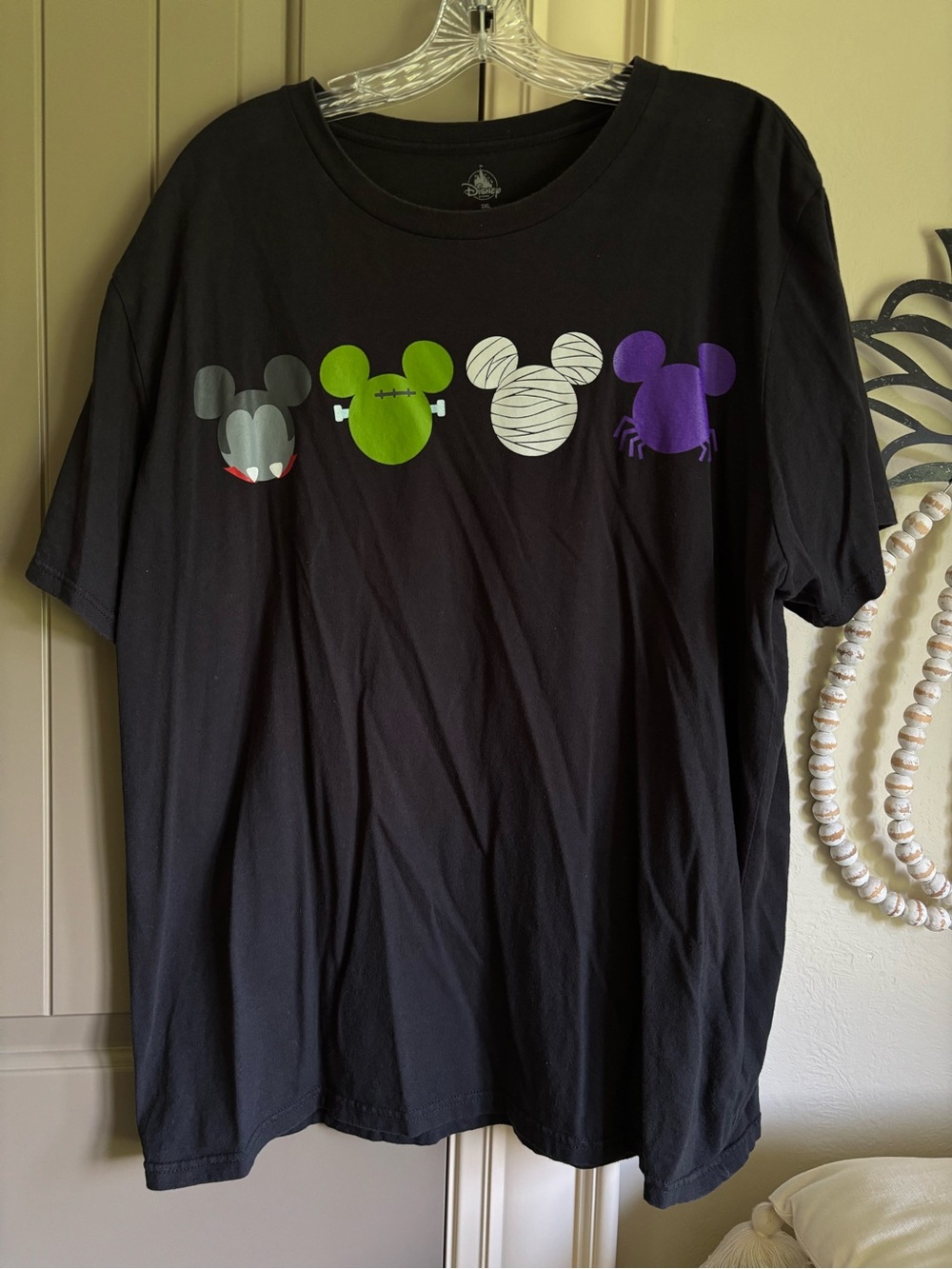 Disney Black Halloween Graphic Tee Mickey Icons , clothes